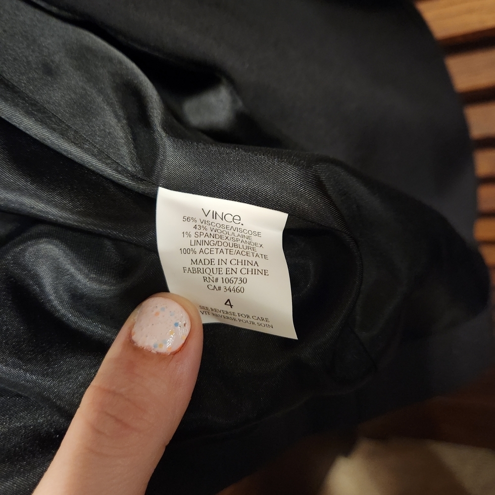 Vince Black Single-Breasted Women's Blazer - Picture 4 of 5